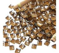 Polygons Mosaic Tiles Arts， Square Glass Mosaic Tiles Self Adhesive 1cm Multicolor Pack of 300 DIY Craft Materials(Coffee)