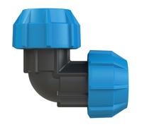 PolyGuard Plastic Elbow 25mm 90deg Black/Blue PGF40125