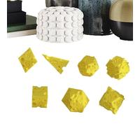 Polyhedral Dice, 7-Piece Cheese Dice Set, 3D Printed Fun Toy for Math Learning, Decision Making, Classroom, Travel, Tabletop Party & Family Night