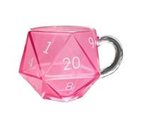 Polyhedral Dice Coffee Mug - Polyhedral Dice Beverage Container | Glass Novelty Coffee Mugs for Breaks Birthday Party Seasonal Celebrations Workplace Relaxing Moments Weekend Leisure