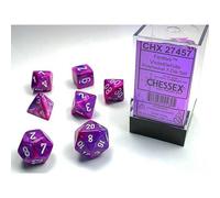 Polyhedral Dice: Festive - Violet with White (7) (US IMPORT)