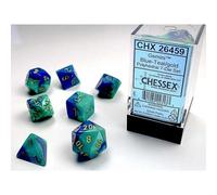 Polyhedral Dice: Gemini - Blue-Teal with Gold (7) (US IMPORT)