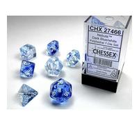 Polyhedral Dice: Nebulaâ„¢ - Dark Blue with White (7) (US IMPORT)