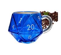 Polyhedral Dice Novelty Drinking Cup | Glass Drinking Cup for Morning Routine Breaks Birthday Party Home Decoration Seasonal Celebrations Workplace Relaxing