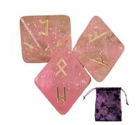Polyhedral Dice, Runic Dice, 8 Sided Astrological Dice for Prediction | Portable Rune Dice with Drawstring Bag, Resin Polyhedral Dice Set, Divination Game Toys