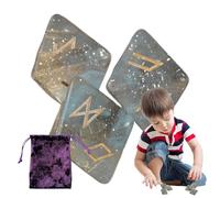 Polyhedral Dice, Runic Dice, Game Tool Divinations 8 Sided Dice | Exquisite Polyhedral Runic Dice with Drawstring Bag for Divination Board Games