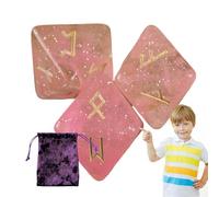 Polyhedral Dice, Runic Dice - Guessing Game Tool 8 Sided Dice,Portable Rune Dice with Drawstring Bag, Resin Polyhedral Dice Set, Divine Game Toys