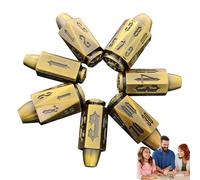 Polyhedral Dice Set - 7 x Zinc Alloy Bullet Style Dice Heavy Duty Balanced Construction Smooth Surface | Cool Metal RPG Dice for Role Playing Games Table Games Board