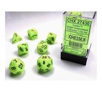 Polyhedral Dice: Vortex - Bright Green with Black (7) (US IMPORT)
