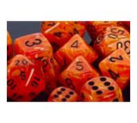 Chessex Says: CHX27433 Set Nuts Vortex: Orange/black (7)