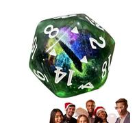 Polyhedral Dice with Excellent Craftsmanship - Easy to Read Dice Set with 20 Dice, Handmade Designer Polyhedral RPG Set with Edges and Beautiful Inclusions for Aesthetics
