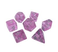 Polyhedral Dices Set Clear Multi-Sided Acrylic Dices Tiny Role Playing Table Game Dices Portable Small Decoration