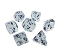 Polyhedral Dices Set Clear Multi-Sided Acrylic Dices Tiny Role Playing Table Game Dices Portable Small Decoration