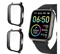 Polyjoy Hard PC Protective Case Compatible with Smartwatch P32 Glory Fit 1.69 inch, Black*2