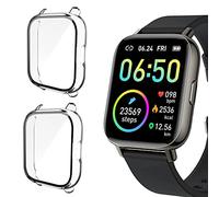 Polyjoy Hard PC Protective Case Compatible with Smartwatch P32 Glory Fit 1.69 inch, Clear*2