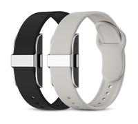 Polyjoy Replacement Strap Compatible with Hume Health Band, Waterproof Silicone Wrist Band for Hume Band Sport Loop Soft Replacement Straps for Workout Jogging Daily Wear Women Men-Black+Starlight