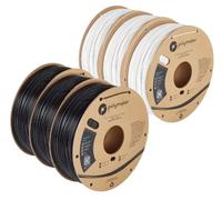 PolyLite ASA 1.75mm 3D Printer Filament Bundle - 6x1kg, Black/White UV Resistant