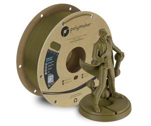 PolyLite PLA PRO 3D Printer Filament - Tough & High Rigidity Army Green PLA, 1.75mm, 1kg on Cardboard Spool - Compatible with Most 3D Printers