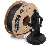 Polymaker HT-PLA Filament 1.75mm Black, High Temp PLA for 3D Printing, Heat Stable Up to 130°C, Easy to Print, Works with Most FDM Printers, 1kg Spool