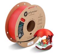 Polymaker HT-PLA Filament 1.75mm Red, High Temp PLA for 3D Printing, Heat Stable Up to 130°C, Easy to Print, Works with Most FDM Printers, 1kg Spool