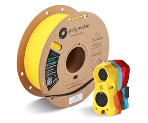 Polymaker HT-PLA Filament 1.75mm Yellow, High Temp PLA for 3D Printing, Heat Stable Up to 130°C, Easy to Print, Works with Most FDM Printers, 1kg Spool