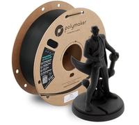 Polymaker HT-PLA-GF Filament 1.75mm Black, High Temp PLA for 3D Printing, Heat Resistant to 150°C, Easy to Print, Easy to Anneal, Works with Most FDM Printers, 1kg Spool