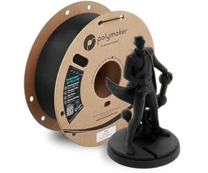 Polymaker HT-PLA-GF Filament 1.75mm Black, High Temp PLA for 3D Printing, Heat Resistant to 150°C, Easy to Print, Easy to Anneal, Works with Most FDM Printers, 1kg Spool