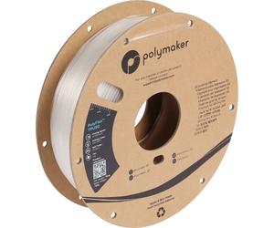 Polymaker TPU Filament 1.75 Clear, 750g Shore 90A Flexible Filament 1.75mm, Cardboard Spool - PolyFlex TPU90 3D TPU Filament 1.75mm Transparent TPU Soft Filament Flexible