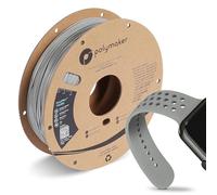 Polymaker TPU Filament 1.75 Grey, 750g Shore 90A Flexible Filament 1.75mm, Cardboard Spool - PolyFlex TPU90 3D TPU Filament 1.75mm Grey Soft Filament Flexible