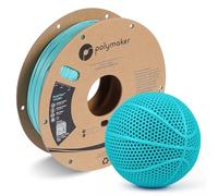 Polymaker TPU Filament 1.75 Teal, 750g Shore 90A Flexible Filament 1.75mm, Cardboard Spool - PolyFlex TPU90 3D TPU Filament 1.75mm Teal Soft Filament Flexible