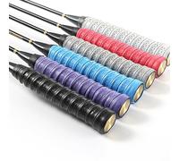 PolyMath Badmintun Grip Tape Racket Grip,6 Pack Racket Grip Anti Slip Super Absorbent Badminton/Tennis Racket Grip Squash Racket Grip Tape, Self-adhesive Racket Grip Tape