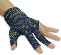 PolyMath Billiard Gloves 10pcs/Set 3 Open Fingers Snooker Accessories Professional Pool Cue Gloves Spandex Lycra for Left Hand, Men Women