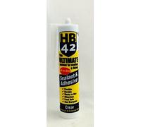 Polymer Based Hybrid Sealant All in One All Purpose Sealant HB42 for All Surface Grab Adhesive Instant Bond Silicone Cartridge - Clear