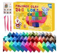 Pōlȳmer Clay 24 Colors for Kids, Safe Non-Stick & Easy to Mold, 1set, No-Tōxīc Modeling Clay & Dough, Air Dry Ultra Light Māgic Clāy, Self Hardening & No Baking Required, for Creative Art DIY