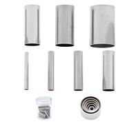 Polymer Clay Cutters,7 PCS Stainless Steel Round Circle Clay Cutters Set Polymer Clay Tools Indentation Mold in Ceramic & Pottery Baking and Crafting Mini Clay Cutter with Storage Case