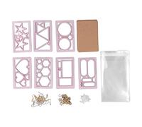Polymer Clay Cutters Set 7 Geometric Shapes DIY Handcraft Plastic Clay Earring Making Kit with Ear Hook Jump Rings Cardboard for Beginners Christmas Birthday Gifts