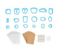 Polymer Clay Cutters Set Plastic DIY Clay Mould Gift for Jewelry Making 118 Pcs