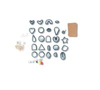 Polymer Clay Earring Making Kit - Clay Cutters, Earring Hooks, Polymer Clay Tools, Easy DIY Crafting for Beginners & Artists, Unique Handmade Jewelry