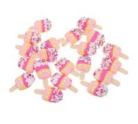 Polymer Clay Ice Cream Charms Realistic Design 20pcs for DIY Creativity Boost Sweet Treats Cute Kawaii Miniature Food for Hairpin Accessories and Scrapbook Embellishments