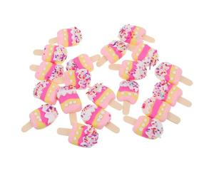 Polymer Clay Ice Cream Charms Realistic Design 20pcs for DIY Creativity Boost Sweet Treats Cute Kawaii Miniature Food for Hairpin Accessories and Scrapbook Embellishments