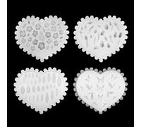 Polymer Clay Molds, 4PCS Polymer Clay Silicone Molds Miniature Clays Mold Polymers Clays Cutters Tool for Polymers Claying Jewelry Making Earrings DIY Craft