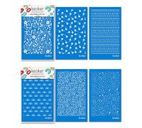 Polymer Clay Silk Screen, Silk Screen Stencils for Polymer Clay, 6 PCS Reusable Silkscreen Print Kit,for Printing on Clay & Other Jewelry Clay Earrings Decoration, Each 6" X 3.8" (6PC)