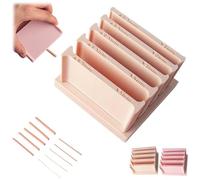 Polymer Clay Thickness String Roller Tool,Pottery Teaching Rolling Mud Stick Guide Tools,DIY Clay Rolling Strip Shape Maker with Storage Base,Adjustable Clay Thickness Control Tools (Apricot)