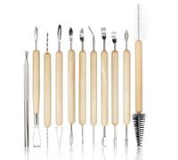 Polymer Clay Tools, 11 Piece Pottery Clay Tools Set Multi Functional Ceramic Sculpting Kit for DIY Art Projects, Sculpture Carving, Crafting Classes