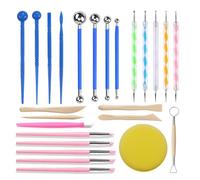 Polymer Clay Tools, Dotting Tools, Nail Art, Air Dry Clay, Sculpting Painting Embossing Scoring Modeling, Ball Stylus Pen, Rock, Silicone, Langqun