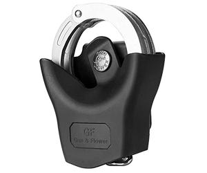 Polymer Hinged Handcuff Case | Law Enforcement Handcuff Holder for Duty Belt, Fit 1.5'' 1.75'' 2.0'' Belts