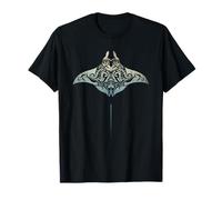 Polynesian Tattoo Tribal Ocean Animal Scuba Diving Manta Ray T-Shirt