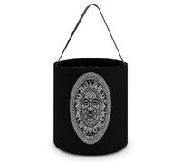 Polynesian Tattoo with Maori Face Novelty Easter Basket Bucket Bag for Easter Egg Hunts Party Favor Decor