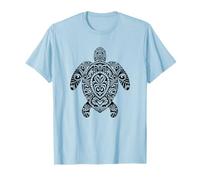 Polynesian Tribal Sea Turtle Hawaiian Tattoo Art Beach Ocean T-Shirt