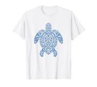 Polynesian Tribal Sea Turtle Hawaiian Tattoo Art Beach Ocean T-Shirt